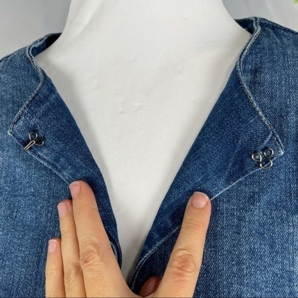 LIVE A LITTLE New Indigo Ruffle-Hem Denim Jacket M - Picture 9 of 12